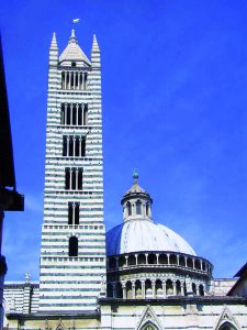 Siena, bell tower of the Duomo